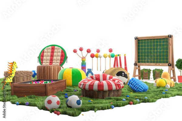 Fototapeta True Form of Hosting Backyard Games: Displayed Isolated On Transparent Background