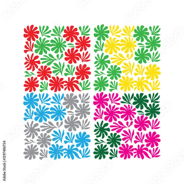 Fototapeta  flower pattern design,.Floral seamless pattern .
