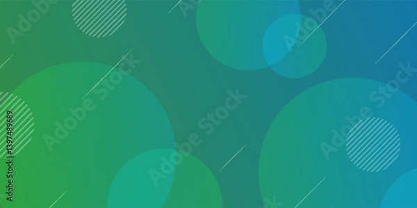Fototapeta abstract gradient geometric background with green color. vector illustration