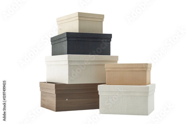 Fototapeta Nostalgic Nooks: Exploring Memory Boxes Isolated On Transparent Background