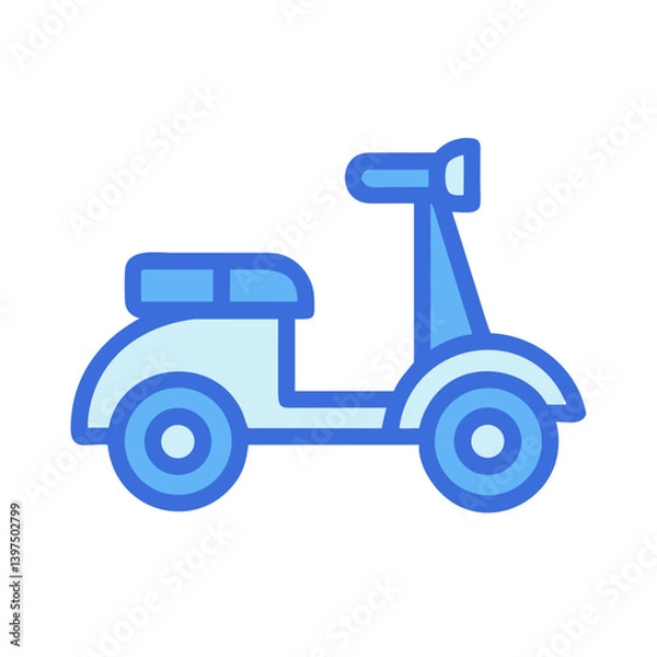 Obraz Scooter Two Wheeler Icon Design