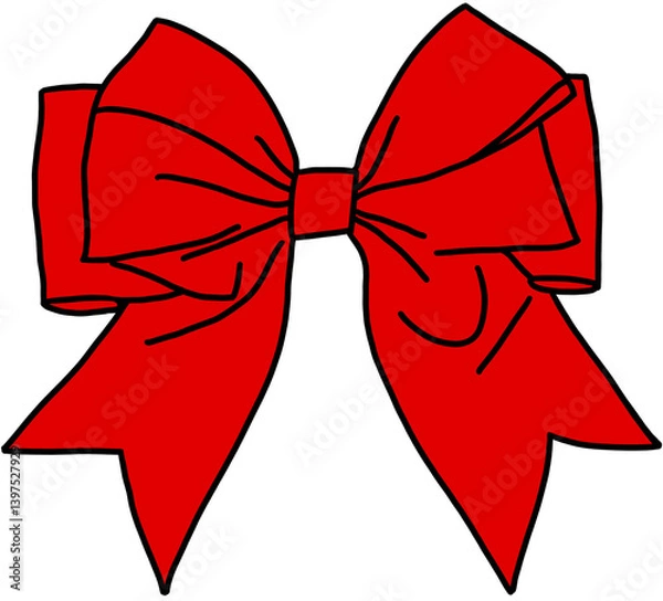 Obraz red ribbon bow