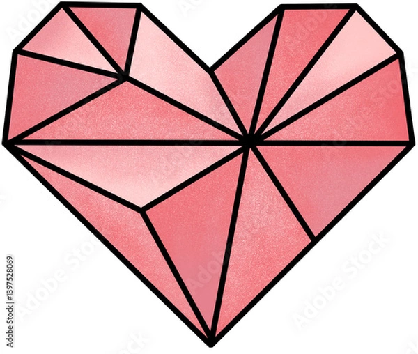 Obraz heart with diamonds