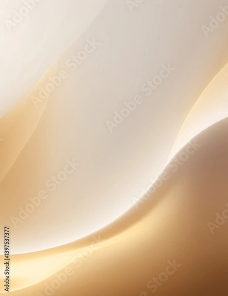 Obraz abstract gold background - abstract light golden waves background - Generative AI