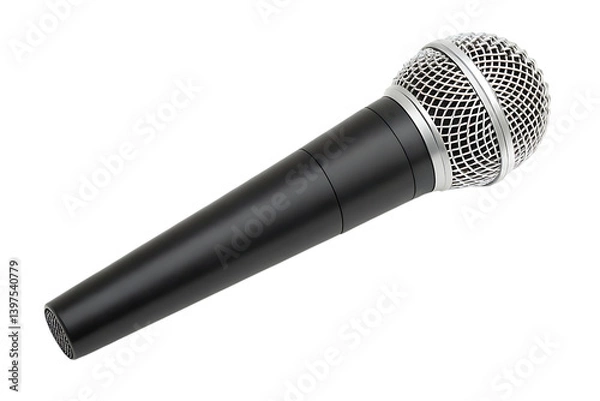Obraz Studio microphone for vocal recording and performance on transparent background
