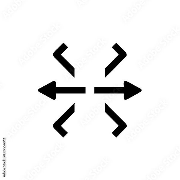 Fototapeta arrow icon vector. isolated vector icon direction vector thin line icon