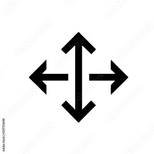 Fototapeta arrow icon vector. isolated vector icon direction vector thin line icon
