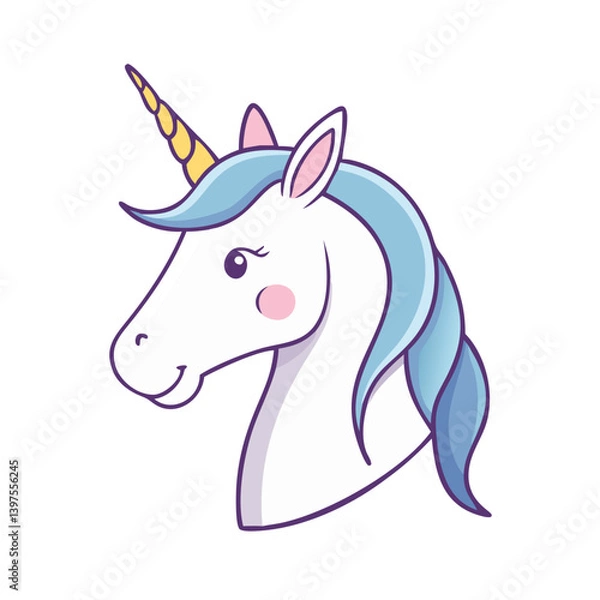 Fototapeta unicorn icon, unicorn vector illustration-simple illustration of unicorn, perfect for unicorn logos and icons