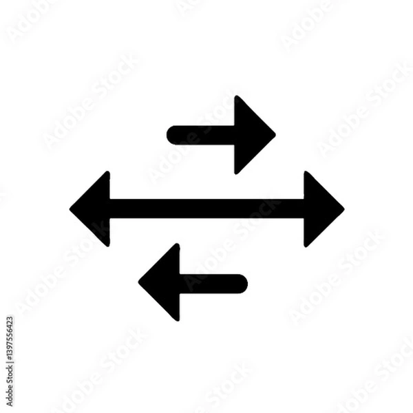Fototapeta arrow icon vector. isolated vector icon direction vector thin line icon