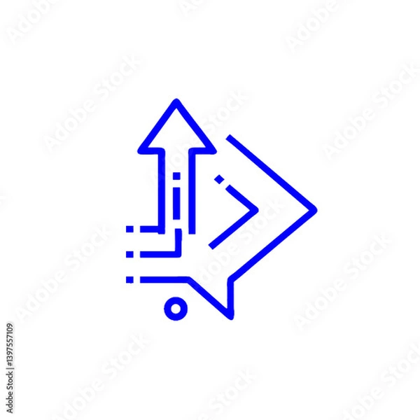 Fototapeta arrows icon in trendy style isolated backgroundcircuit vector icon design template