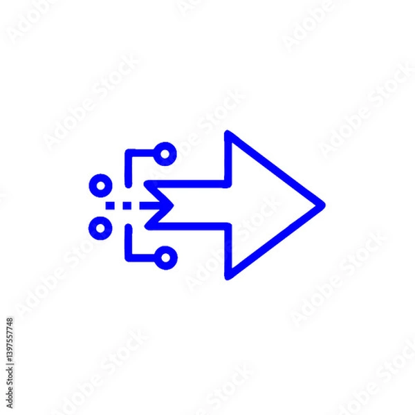 Fototapeta arrows icon in trendy style isolated backgroundcircuit vector icon design template