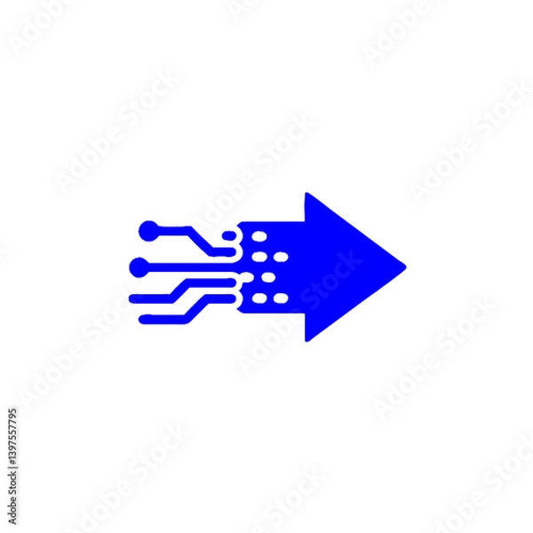 Fototapeta arrows icon in trendy style isolated backgroundcircuit vector icon design template