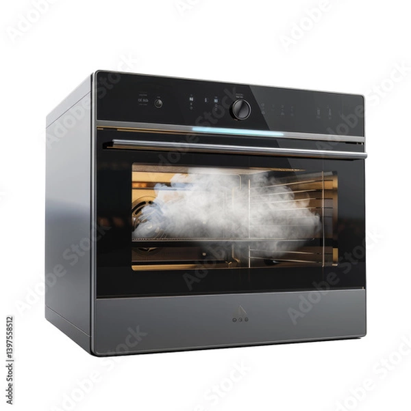 Fototapeta The Power of Steam: Innovative Oven Technology Isolated On Transparent Background