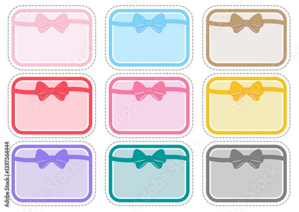 Obraz リボン■リボン付きメッセージカードセット	
