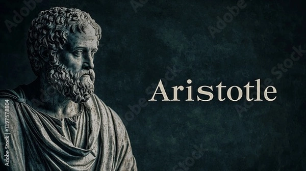 Fototapeta Aristotle’s Wisdom from Ancient Greece: Ethics Metaphysics Philosophy and Logic in a Minimal Illustration