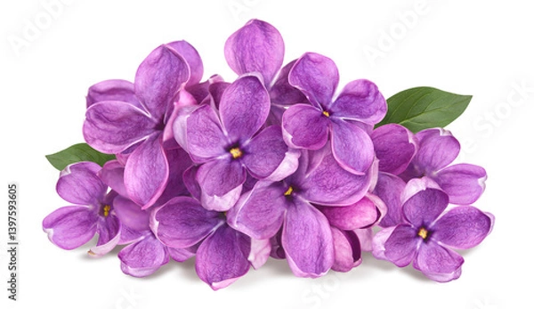 Fototapeta pink and white peony flowers buds and leaves set isolated on white background