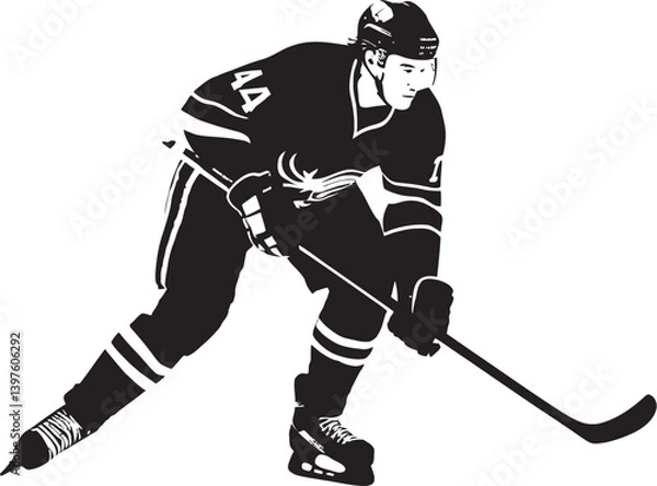 Fototapeta Passion and Perseverance The Life Lessons Learned by Hockey Players Throughout Their Careers