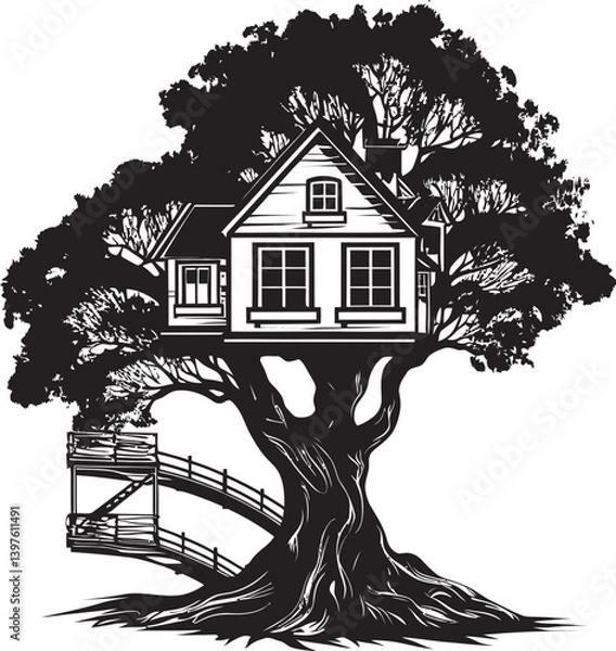 Fototapeta Eco Friendly Treehouses How Sustainable Design Can Enhance Your Elevated Retreat