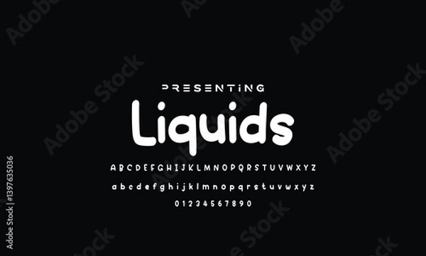 Obraz Playful style font design, colorful childish alphabet, letters and numbers vector illustration. font modern bouncy typeset, lively friendly alphabet. Playful cheerful letters.