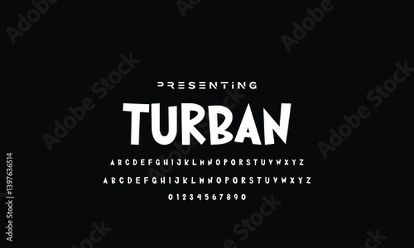 Fototapeta Playful style font design, colorful childish alphabet, letters and numbers vector illustration. font modern bouncy typeset, lively friendly alphabet. Playful cheerful letters.