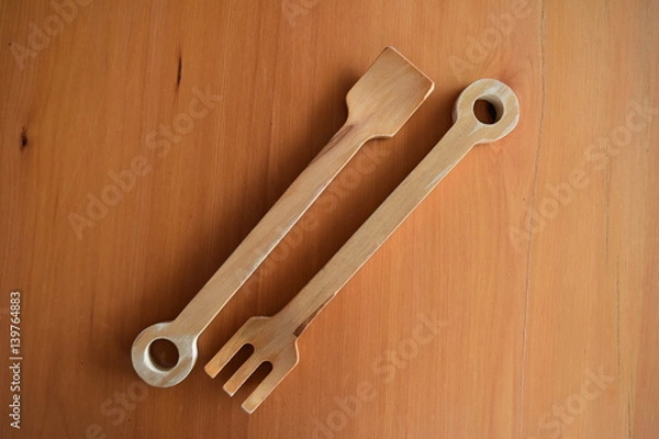 Obraz wooden cutlery