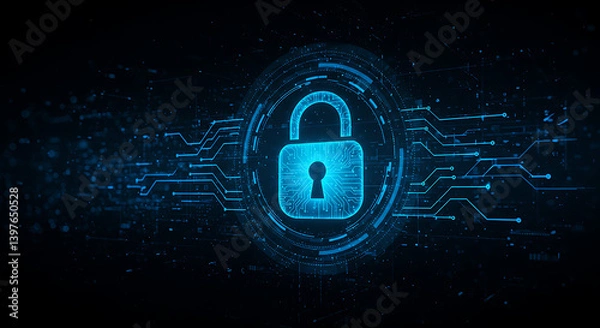 Fototapeta binary code lockpad