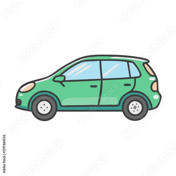 Fototapeta hatchback icon, hatchback vector illustration-simple illustration of hatchback, perfect for hatchback logos and icons