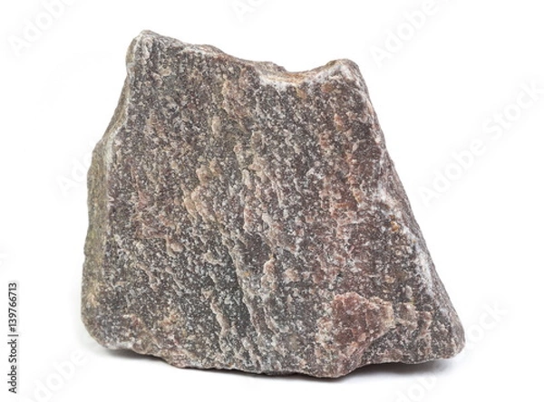 Obraz Single natural stone on white background