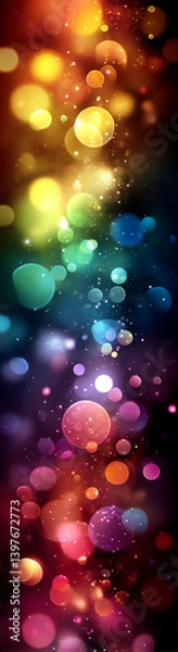 Fototapeta name: rainbow bokeh,