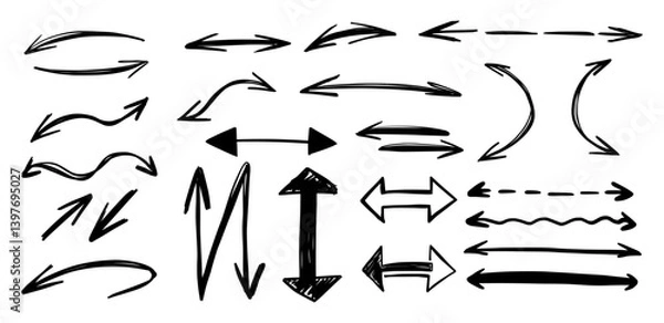 Obraz Double sided arrows set