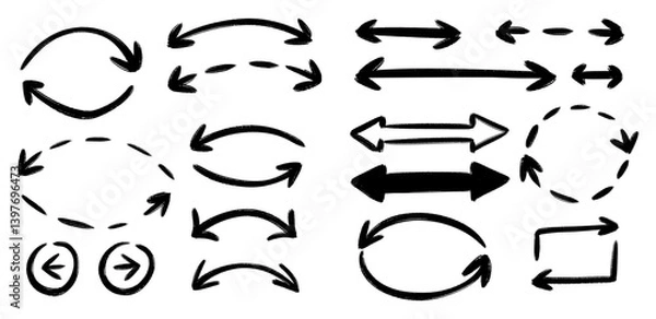Obraz Set of double sided arrows
