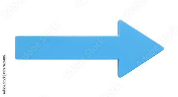 Obraz Isolated Blue Arrow Pointing Right