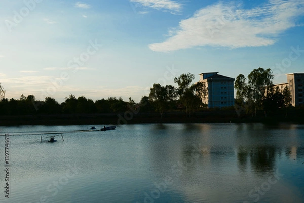 Obraz reflection in the water, sunset over the sea