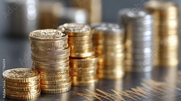Fototapeta Capital gains from stock investments can significantly boost wealth