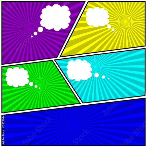 Obraz Comic book background template