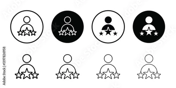 Fototapeta Customer satisfaction icon logo set vector