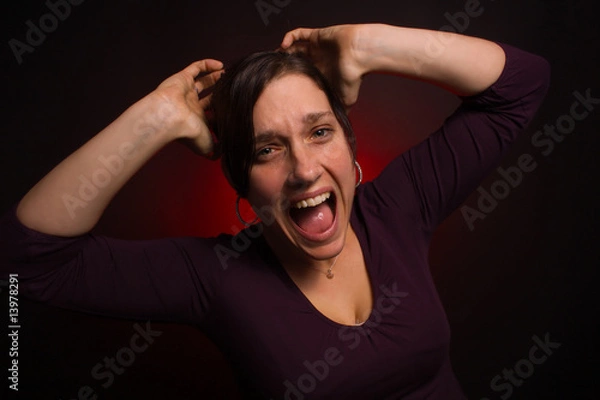 Obraz Distressed female model with PMS