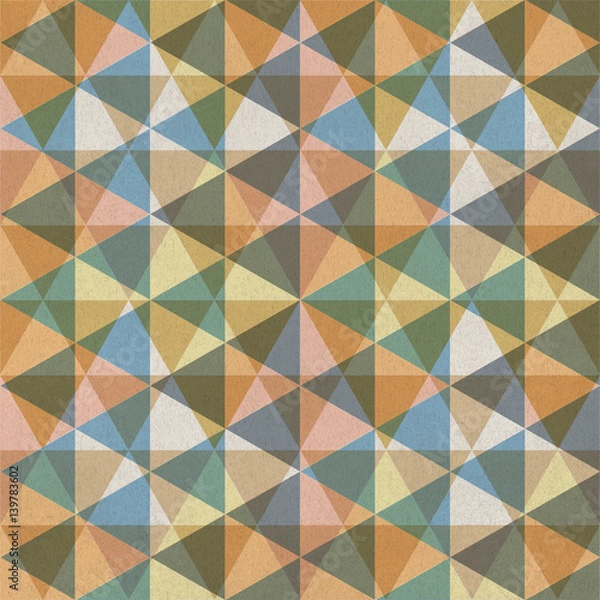 Fototapeta Seamless geometric background. pattern on paper texture
