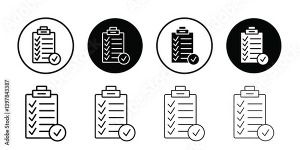 Fototapeta Survey icon logo set vector