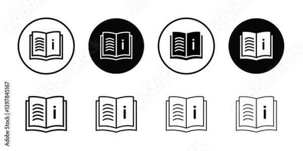 Obraz User guide icon logo set vector