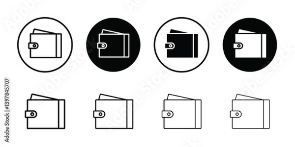 Obraz Wallet icon logo set vector