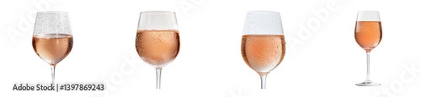 Obraz Refreshing beverage pouring in elegant glasses modern kitchen. Cut out png set