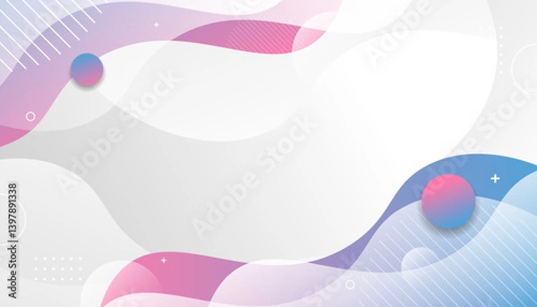 Obraz Abstract Colorful Wave Background Design. Abstract background with dynamic waves and lines. Vector illustration for your design