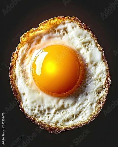 Fototapeta  a fried egg merging with a glowing sunrise