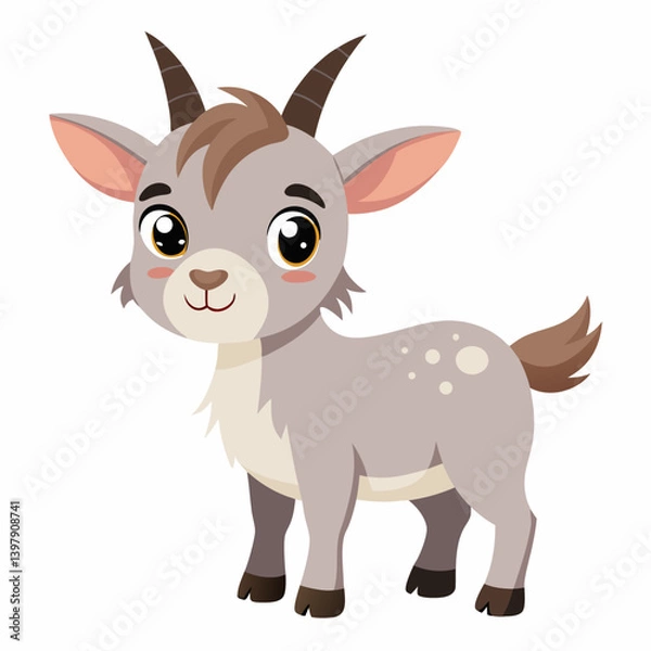 Obraz cute goat vector 