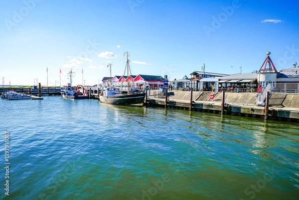 Fototapeta Surroundings at the port of List on the North Frisian island of Sylt.
