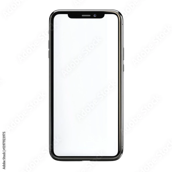Fototapeta Blank Smartphone Display on transparent background