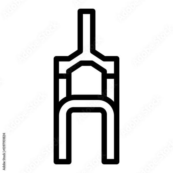 Obraz Bicycle fork icon. Vector line icon