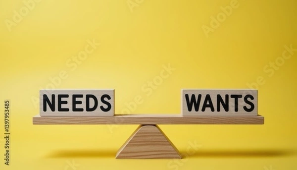 Obraz Balance concept, needs and wants