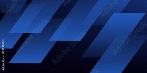Fototapeta Blue abstract geometric background. Vector illustration